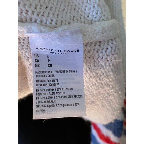 American Eagle Knit Crewneck Graphic Sweater  Relaxed Comfort Fit Women's Small - Picture 6 of 8